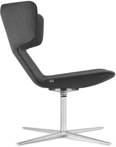 LD SEATING Dizajnové kreslo FLEXI LOUNGE, FL-L-N6, leštený hliník
