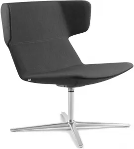 LD SEATING Dizajnové kreslo FLEXI LOUNGE, FL-L-N6, leštený hliník
