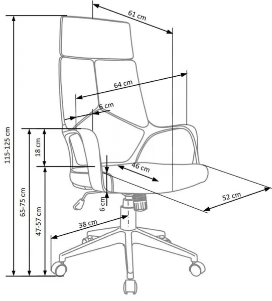 HALMAR kancelárské kreslo VOYAGER modro-čierne