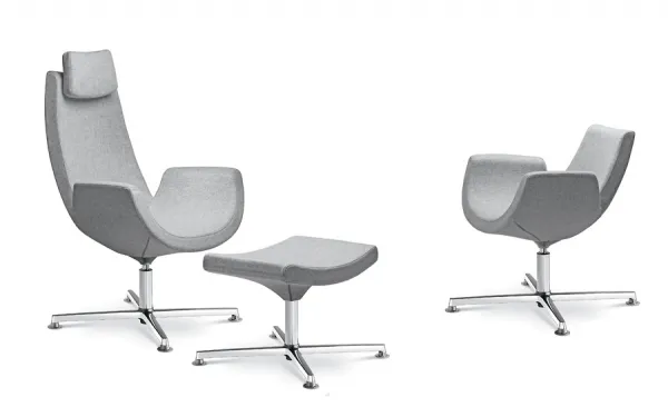 LD SEATING Podnožka RELAX, RE-T,F27-N0, kríž hliník biely