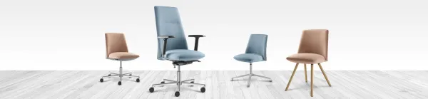 LD SEATING Kancelářské kreslo MELODY DESIGN 795-FR,F40-N0, kríž hliník bielý