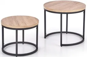 HALMAR Konferenčný stolík OREO kulatý, dub San Remo