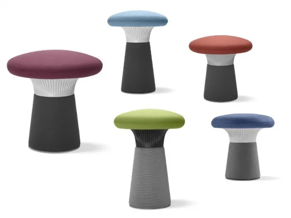 LD SEATING Designový taburet FUNGHI, FU-50/50-N1 čierna