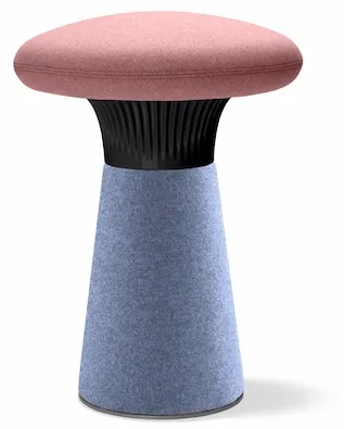 LD SEATING dizajnový taburet FUNGHI, FU-40/54-N1, čierny plast