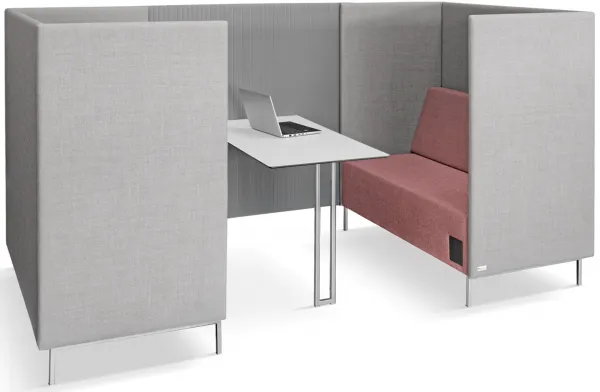 LD SEATING Čalouněná stěna pro trojmístný box KUBIK BOX KB3, KB-WALL3_