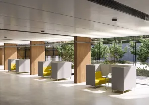 LD SEATING Čalouněná stěna pro trojmístný box KUBIK BOX KB3, KB-WALL3_