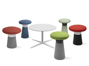 LD SEATING Designový taburet FUNGHI, FU-50/50-N1 čierna