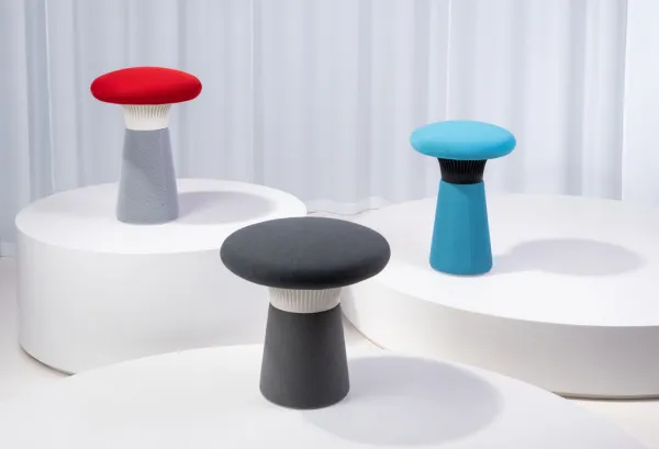 LD SEATING designový taburet FUNGHI, FU-40/54-N2, sivý plast
