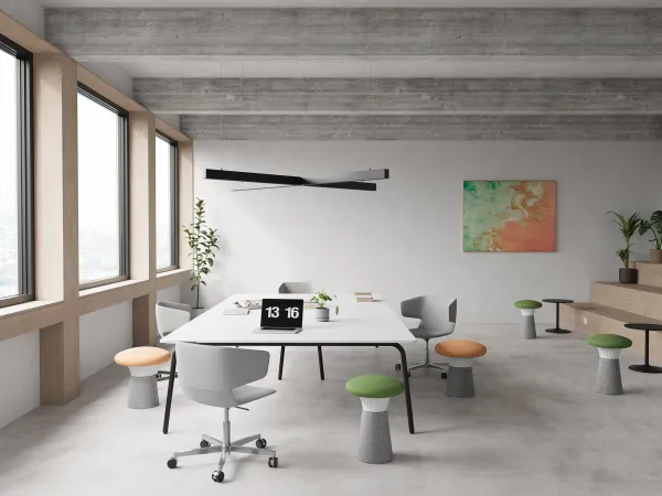 LD SEATING Designový taburet FUNGHI, FU-50/50-N1 čierna