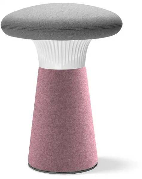 LD SEATING dizajnový taburet FUNGHI, FU-40/54-N0, biely plast