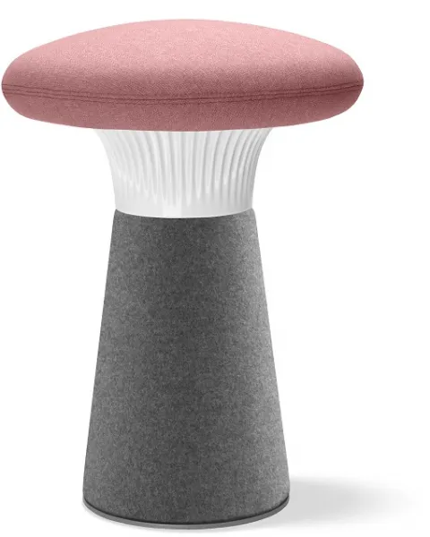 LD SEATING dizajnový taburet FUNGHI, FU-40/54-N0, biely plast