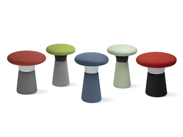 LD SEATING Designový taburet FUNGHI, FU-50/50-N1 čierna