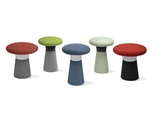LD SEATING Designový taburet FUNGHI, FU-50/50-N1 čierna