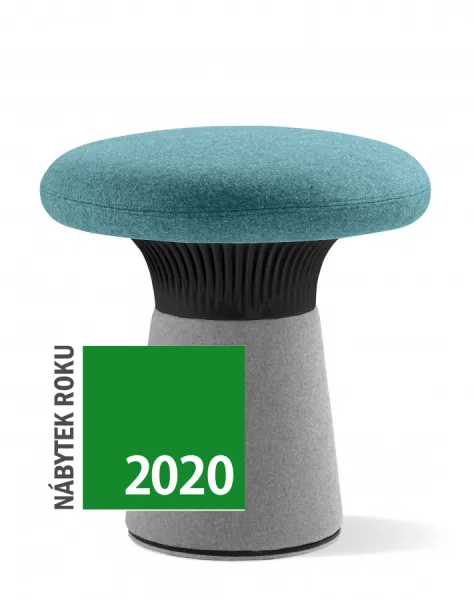 LD SEATING Designový taburet FUNGHI, FU-50/50-N1 čierna