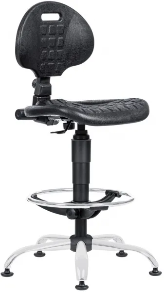 ANTARES 1290 Dielenská stolička PU MEK 4159, chrom, extend, klzáky
