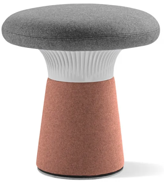 LD SEATING Designový taburet FUNGHI FU-N0 50/50 biely plast