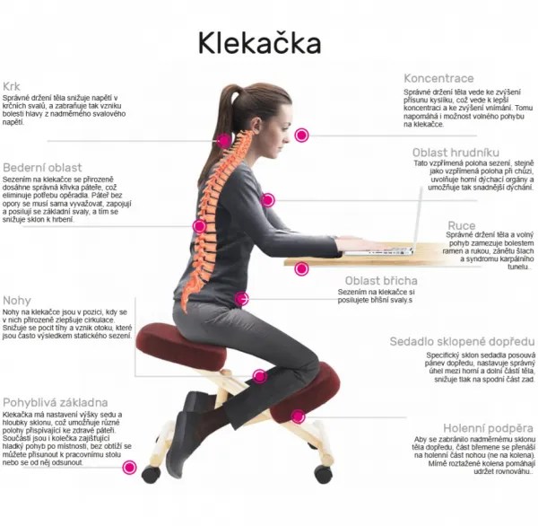 TEMPO KONDELA Ergonomická kľakačka RUFUS sivá/čierna