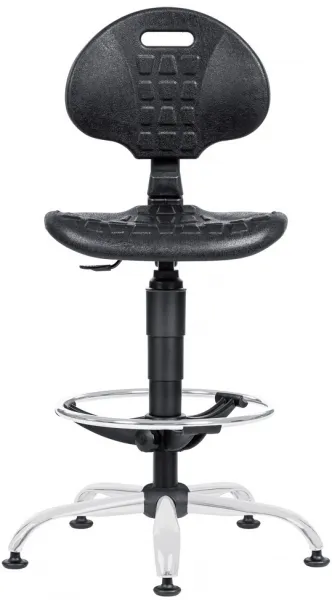 ANTARES 1290 Dielenská stolička PU MEK 4159, chrom, extend, klzáky