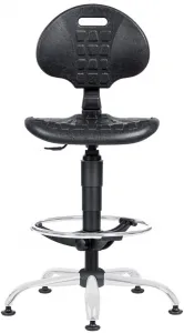 ANTARES 1290 Dielenská stolička PU MEK 4159, chrom, extend, klzáky