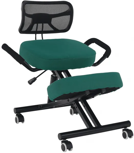 TEMPO KONDELA Ergonomická kľakačka RUFUS zelená/čierná