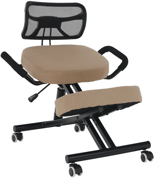 TEMPO KONDELA Ergonomická kľakačka RUFUS béžová/čierná