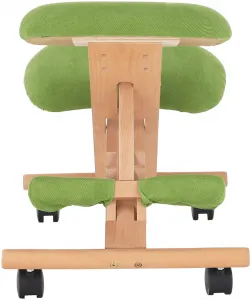 TEMPO KONDELA Ergonomická kľakačka GROCO zelená/ buk