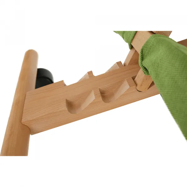 TEMPO KONDELA Ergonomická kľakačka GROCO zelená/ buk
