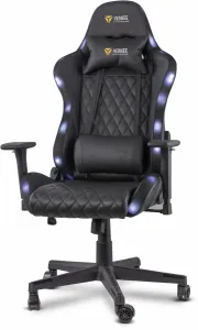 Herné kreslo YENKEE YGC 300RGB STARDUST, čierne, ľad podsvietením