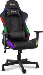 Herné kreslo YENKEE YGC 300RGB STARDUST, čierne, ľad podsvietením