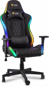 Herné kreslo YENKEE YGC 300RGB STARDUST, čierne, ľad podsvietením