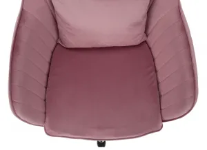 TEMPO KONDELA Kancelárske kreslo, KLIAN, ružová Velvet látka/chróm