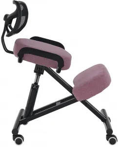 TEMPO KONDELA Ergonomická kľakačka RUFUS ružová/čierná
