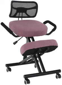 TEMPO KONDELA Ergonomická kľakačka RUFUS ružová/čierná