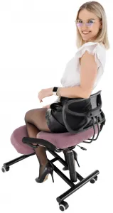 TEMPO KONDELA Ergonomická kľakačka RUFUS ružová/čierná