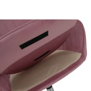 TEMPO KONDELA Kancelárske kreslo, KLIAN, ružová Velvet látka/chróm