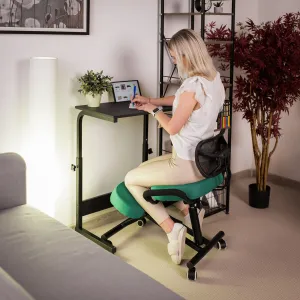 TEMPO KONDELA Ergonomická kľakačka RUFUS zelená/čierná