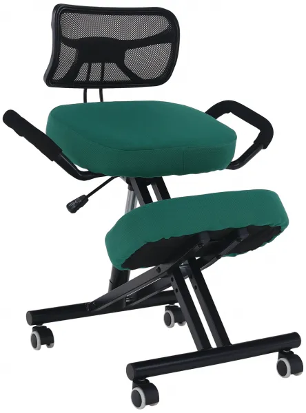 TEMPO KONDELA Ergonomická kľakačka RUFUS zelená/čierná