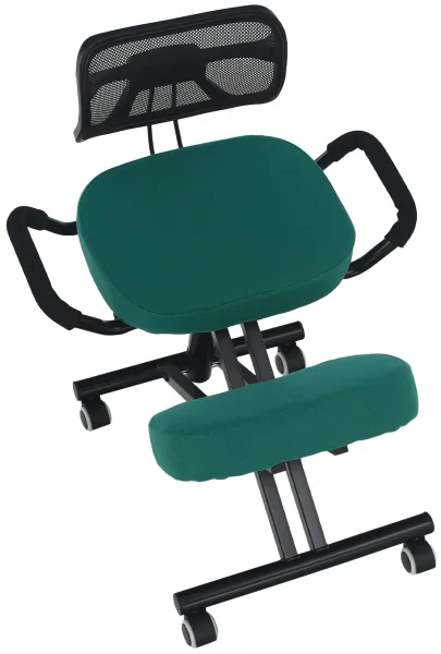 TEMPO KONDELA Ergonomická kľakačka RUFUS zelená/čierná