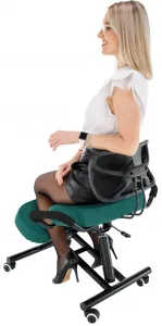 TEMPO KONDELA Ergonomická kľakačka RUFUS zelená/čierná