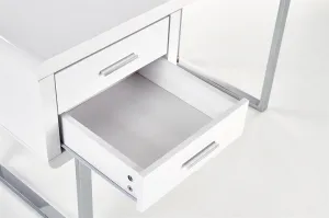 HALMAR Písací stôl B30, biely/chróm