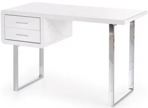 HALMAR Písací stôl B30, biely/chróm