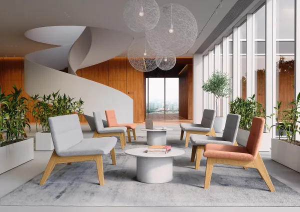 LD SEATING Dvoumístné křeslo Oslo Lounge OL-K2-N7