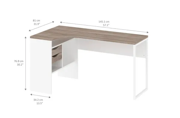 FALCO písací stôl Felix 118 čierna MAT/oak
