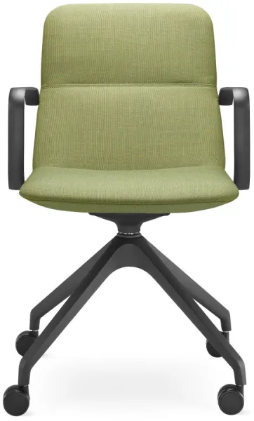 LD SEATING Konferenčné kreslo FLEXI LIGHT, CHL,BR,F95-BL, podnož čierna
