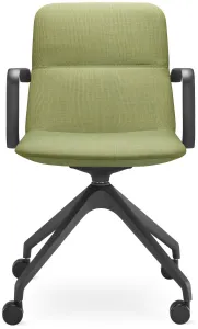 LD SEATING Konferenčné kreslo FLEXI LIGHT, CHL,BR,F95-BL, podnož čierna
