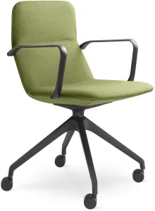 LD SEATING Konferenčné kreslo FLEXI LIGHT, CHL,BR,F95-BL, podnož čierna