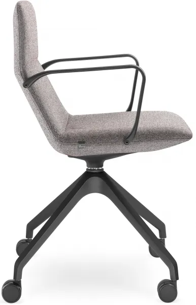 LD SEATING Konferenčné kreslo FLEXI LIGHT, CHL,BR,F95-BL, podnož čierna