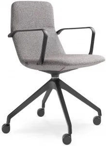 LD SEATING Konferenčné kreslo FLEXI LIGHT, CHL,BR,F95-BL, podnož čierna