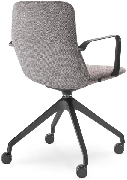 LD SEATING Konferenčné kreslo FLEXI LIGHT, CHL,BR,F95-BL, podnož čierna