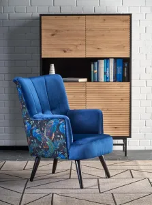 HALMAR Kreslo PAGONI modré